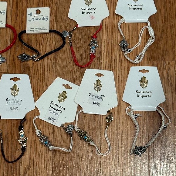 Charm Bracelets with Hamsa Charm & Evil Eye by Samsara Imports & Dorothy Lot - Picture 3 of 7